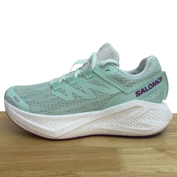 Salomon Shoes - NEW Salomon Aero Glide 3 Womens Size 5 Running Shoes White/ Mint Green / Purple